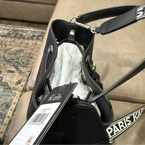 Karl Lagerfeld Paris Adele Medium Bucket Bag NWT - Picture 3 of 10